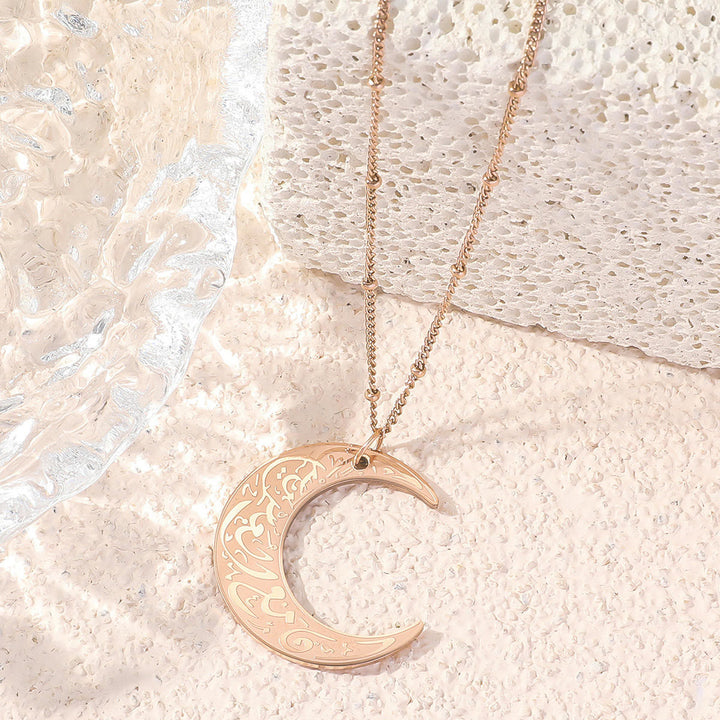 FREE Today: Crescent of Ease &amp; Protection Ayatul Kursi Necklace - Rose Golden - image 0