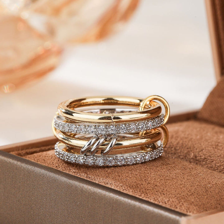 HilalHaven Loop Covenant Multi-loop Interlocked Stack Ring - image 0