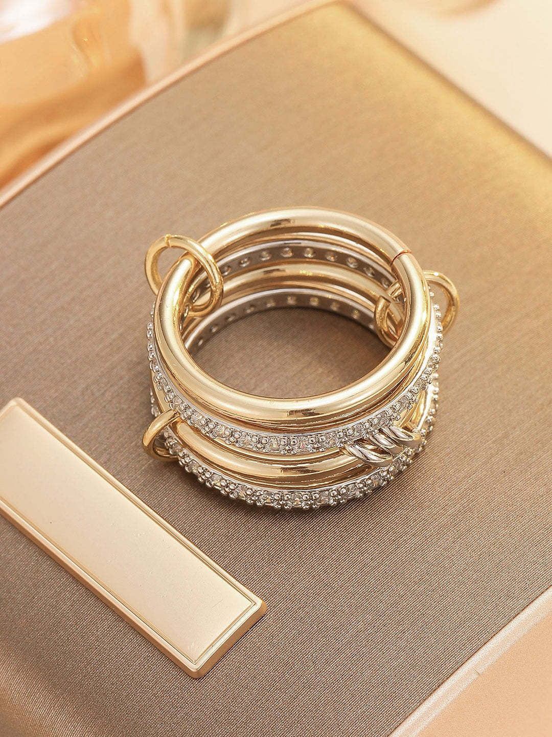 HilalHaven Loop Covenant Multi-loop Interlocked Stack Ring - Loop Covenant Multi-loop Ring - US11 - image 4