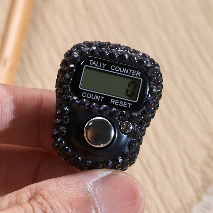 HilalHaven Gem Rhythm Bezel-set Ring Digital Counter — Multi-hue Portable Electronic Count Gadget - image 8