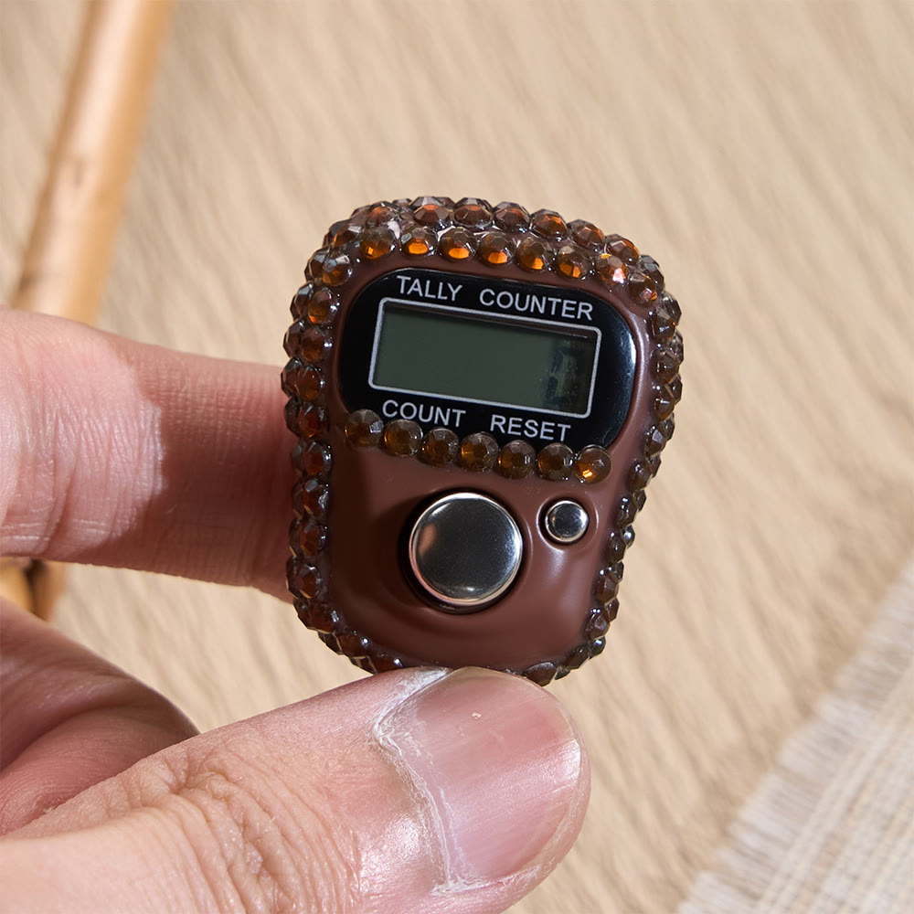 HilalHaven Gem Rhythm Bezel-set Ring Digital Counter — Multi-hue Portable Electronic Count Gadget - image 2