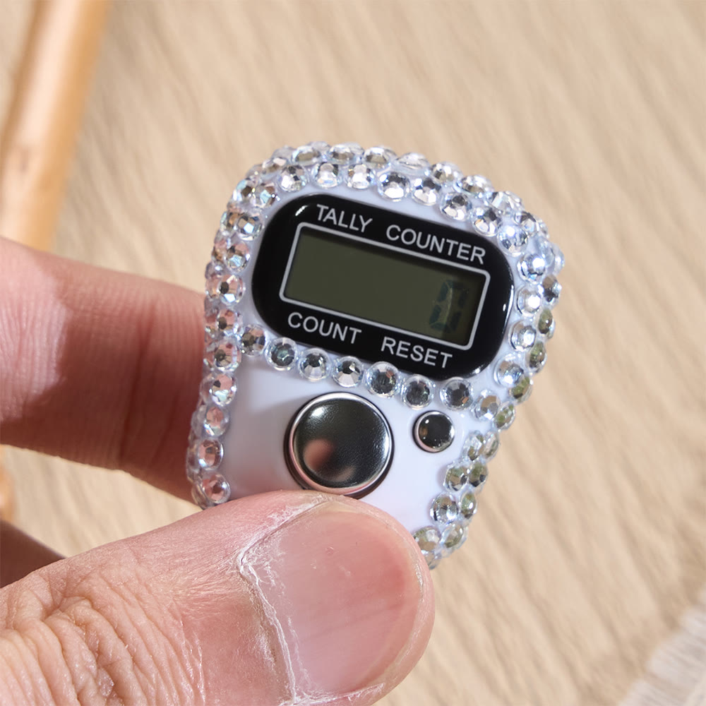 HilalHaven Gem Rhythm Bezel-set Ring Digital Counter — Multi-hue Portable Electronic Count Gadget - image 5