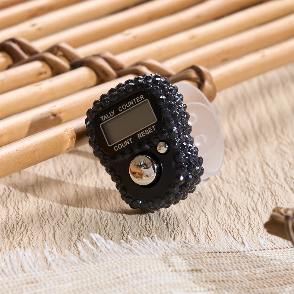 HilalHaven Gem Rhythm Bezel-set Ring Digital Counter — Multi-hue Portable Electronic Count Gadget - image 9