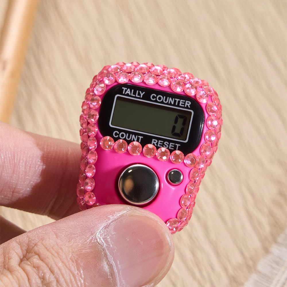 HilalHaven Gem Rhythm Bezel-set Ring Digital Counter — Multi-hue Portable Electronic Count Gadget - image 14