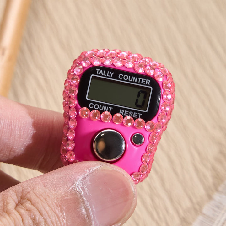 HilalHaven Gem Rhythm Bezel-set Ring Digital Counter — Multi-hue Portable Electronic Count Gadget - image 14