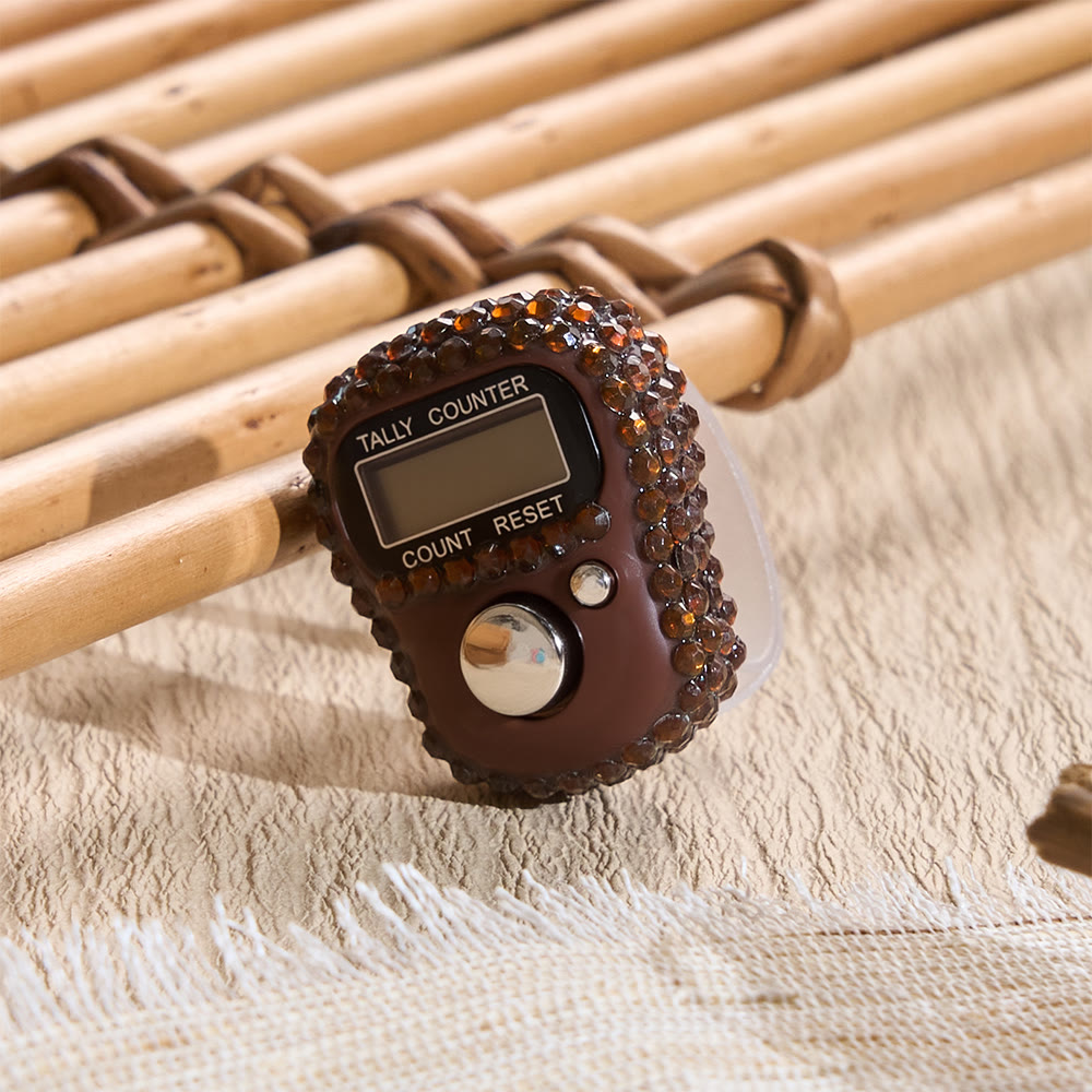 HilalHaven Gem Rhythm Bezel-set Ring Digital Counter — Multi-hue Portable Electronic Count Gadget - image 3