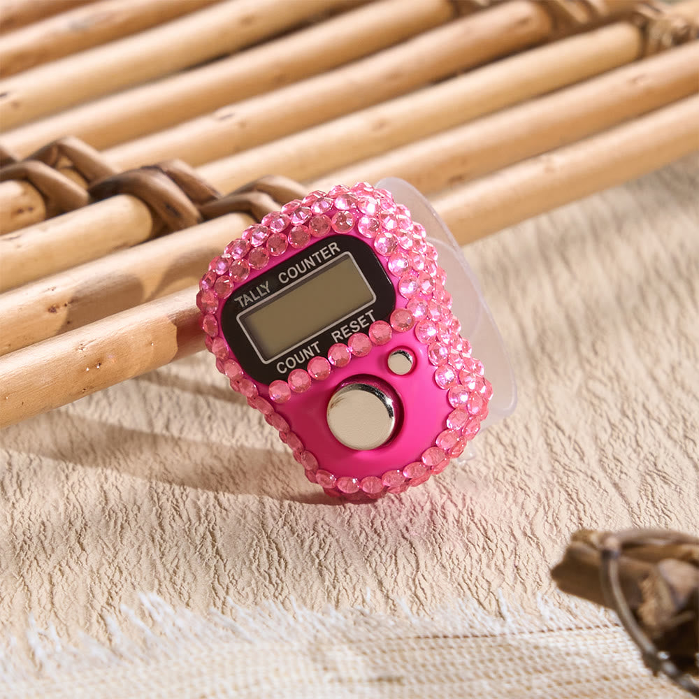 HilalHaven Gem Rhythm Bezel-set Ring Digital Counter — Multi-hue Portable Electronic Count Gadget - image 15