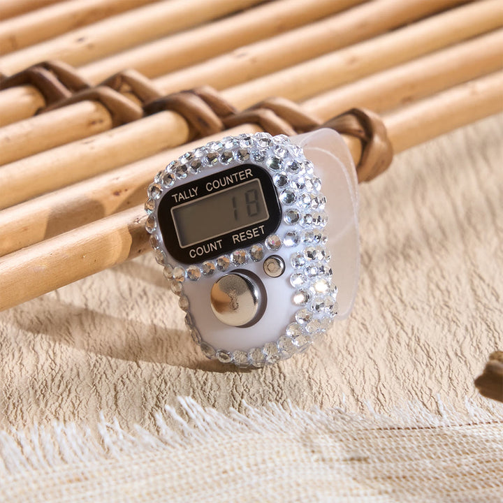 HilalHaven Gem Rhythm Bezel-set Ring Digital Counter — Multi-hue Portable Electronic Count Gadget - image 6