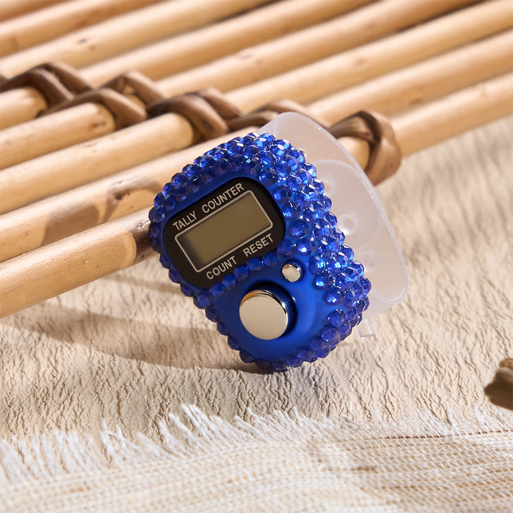HilalHaven Gem Rhythm Bezel-set Ring Digital Counter — Multi-hue Portable Electronic Count Gadget - image 18