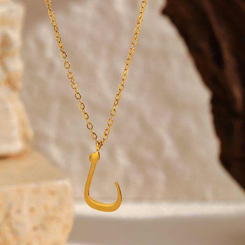 HilalHaven Script Initial Single Arabic Letter Pendant - Lam - image 4