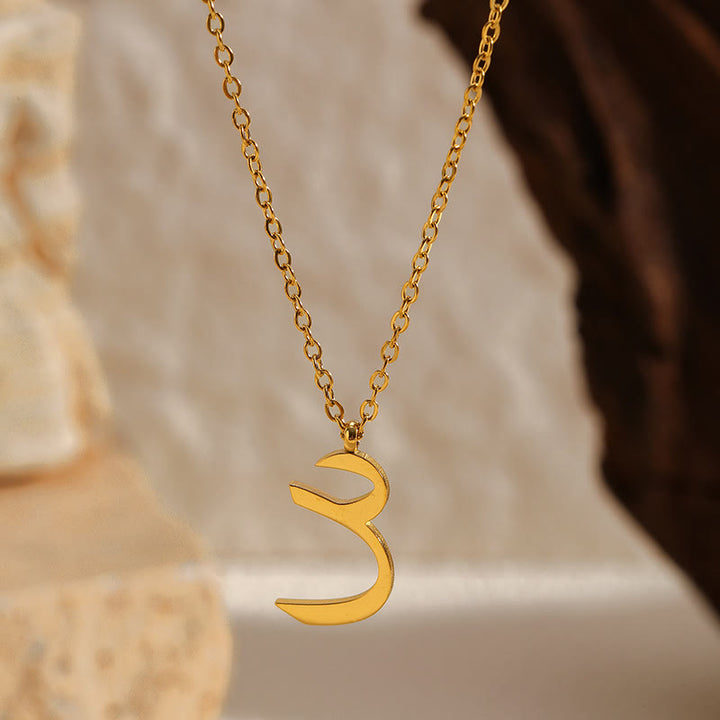 HilalHaven Script Initial Single Arabic Letter Pendant - ʿ / 3 - image 0
