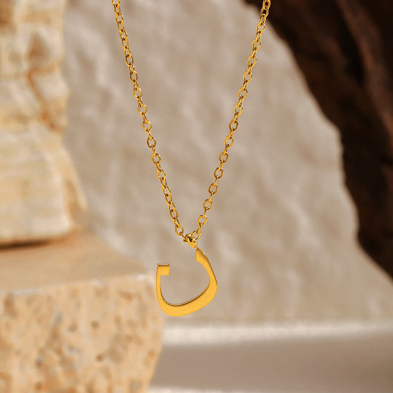 HilalHaven Script Initial Single Arabic Letter Pendant - Nun - image 15