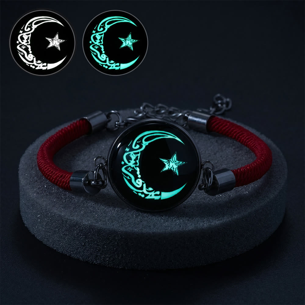 HilalHaven Woven Blessing Corded Glow-in-the-Dark Charm Bracelet - image 4