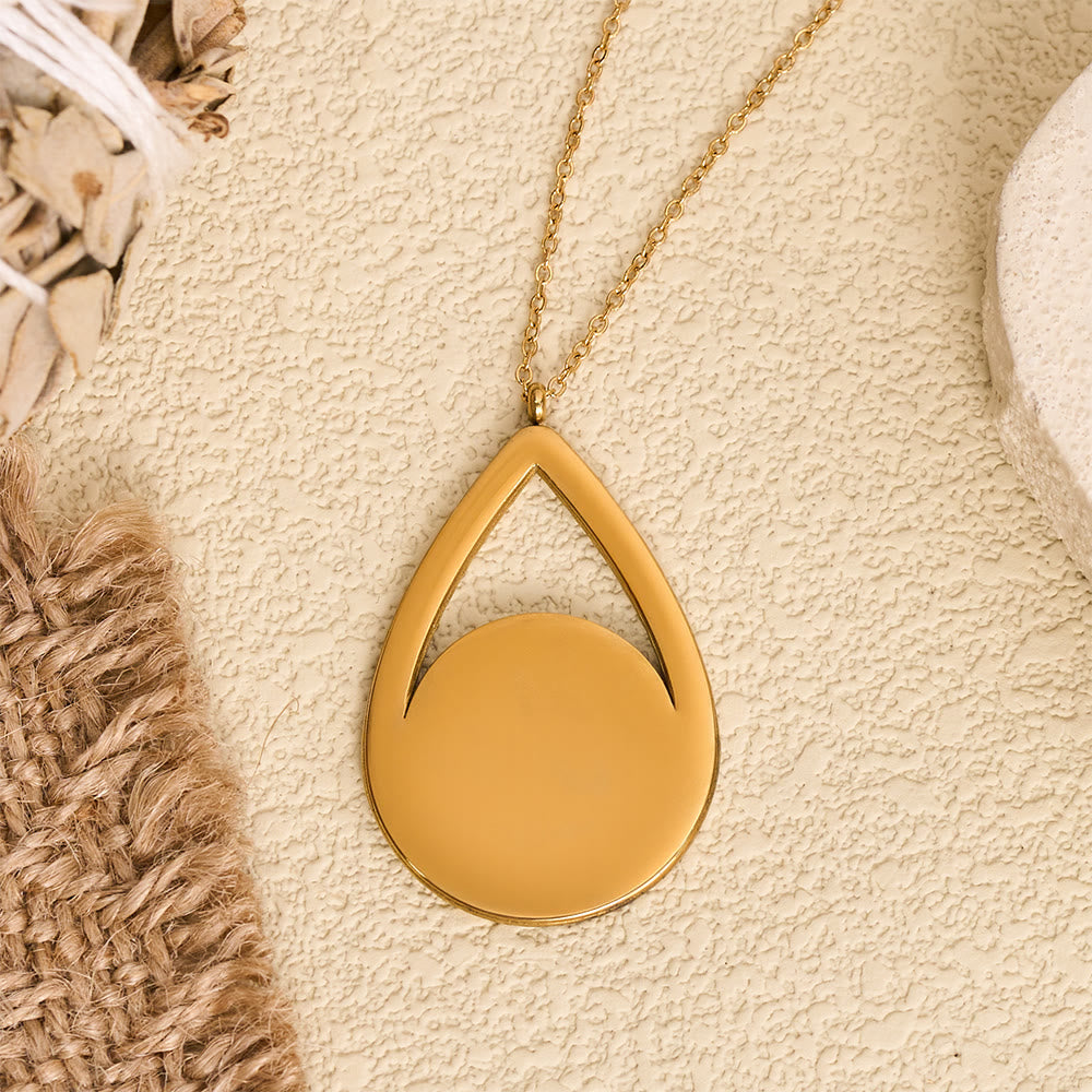 FREE Today: Glimmered Drop Ayatul Kursi Verse Teardrop Inlaid Pendant Necklace - image 5