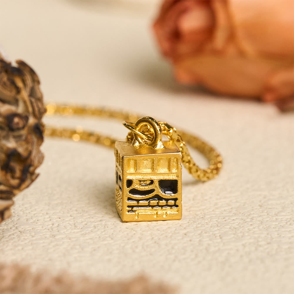 HilalHaven Hallowed Frame Mini Kaaba Structure Pendant Necklace - image 0