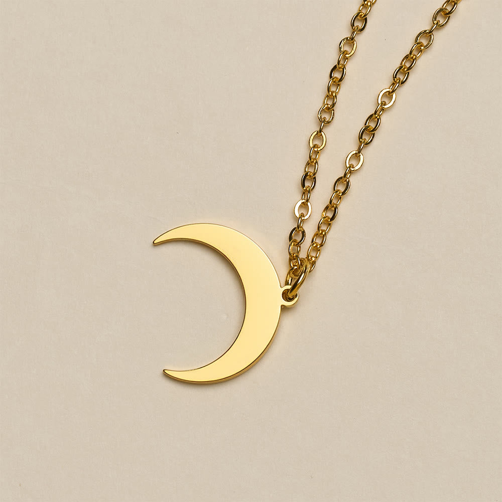 HilalHaven "Lunar Simplicity" Sleek Crescent Pendant Necklace - image 4