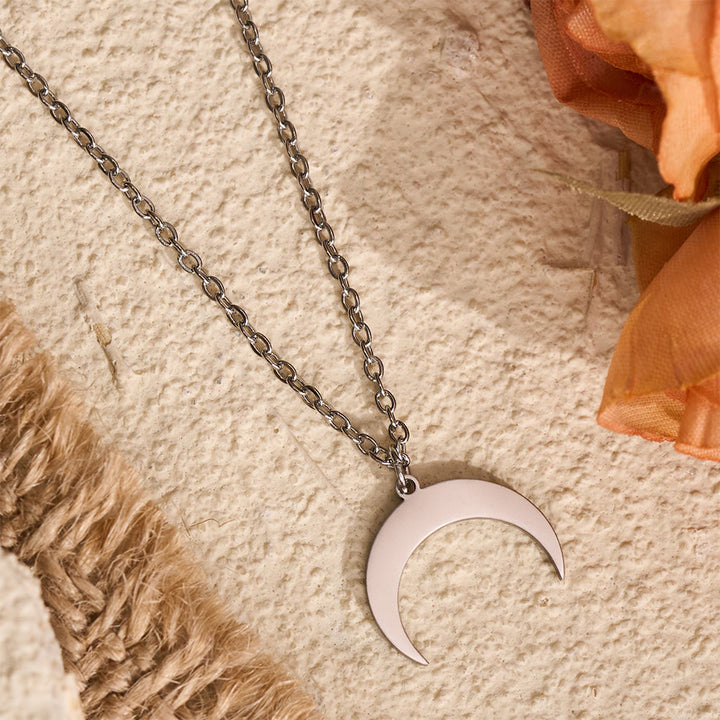 HilalHaven "Lunar Simplicity" Sleek Crescent Pendant Necklace - image 11