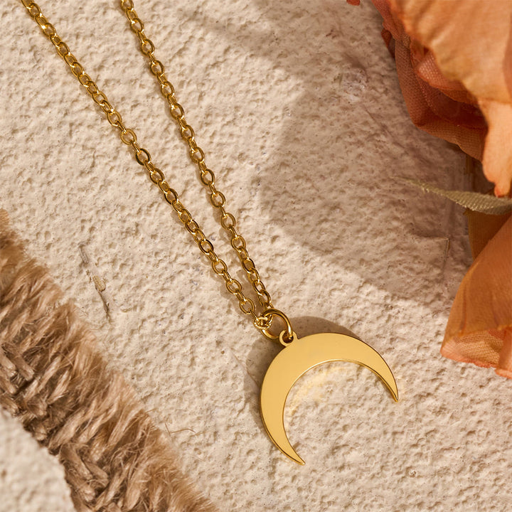 HilalHaven "Lunar Simplicity" Sleek Crescent Pendant Necklace - image 3