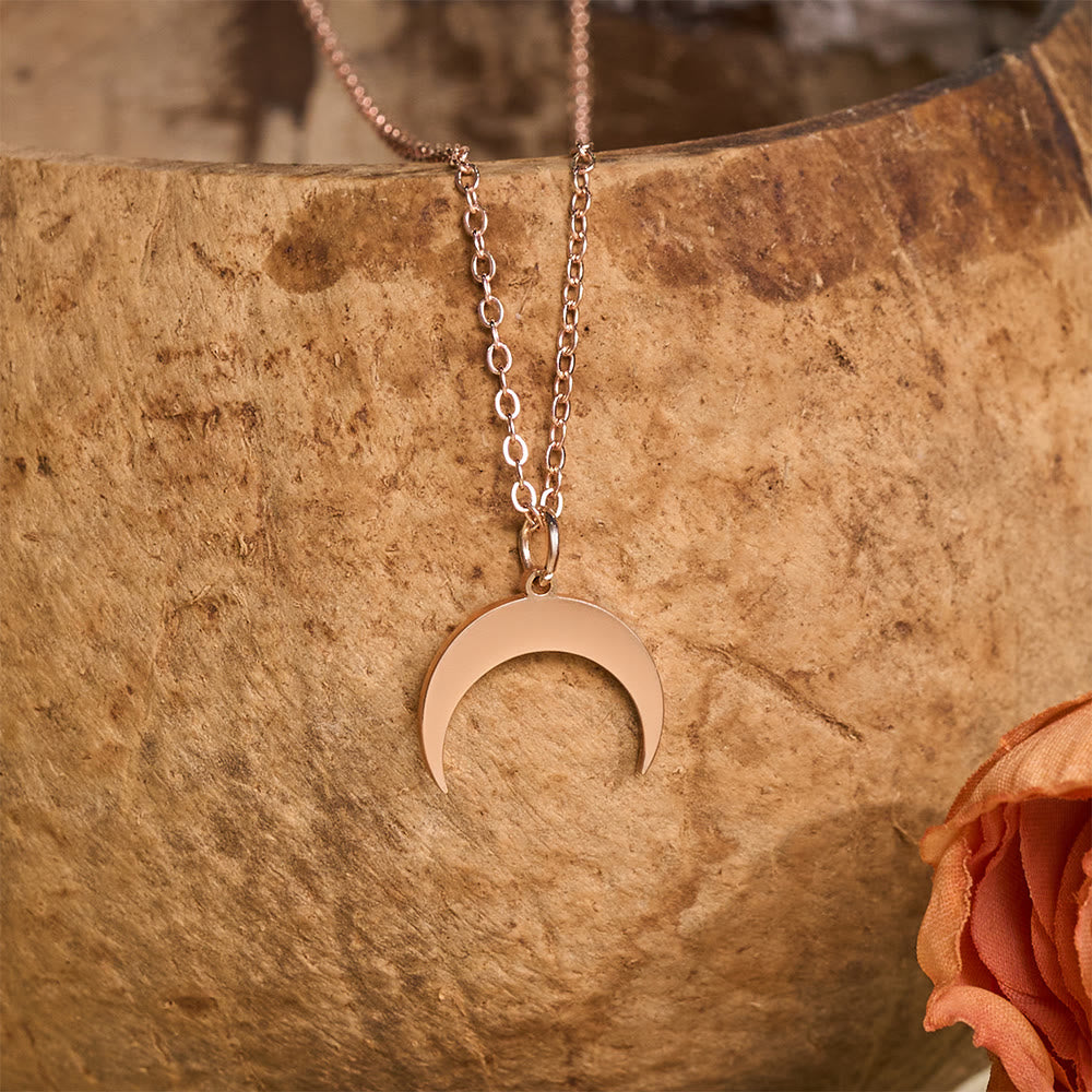 HilalHaven "Lunar Simplicity" Sleek Crescent Pendant Necklace - image 5