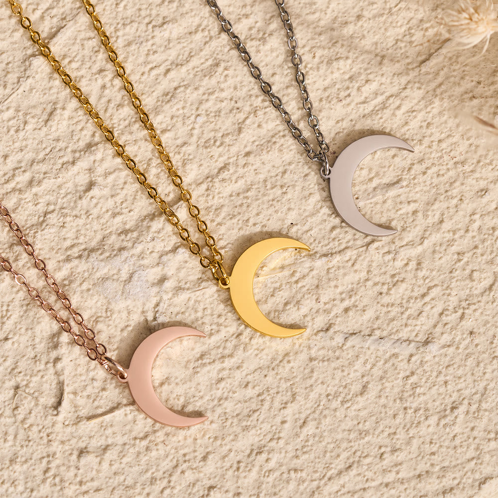 HilalHaven "Lunar Simplicity" Sleek Crescent Pendant Necklace - image 0
