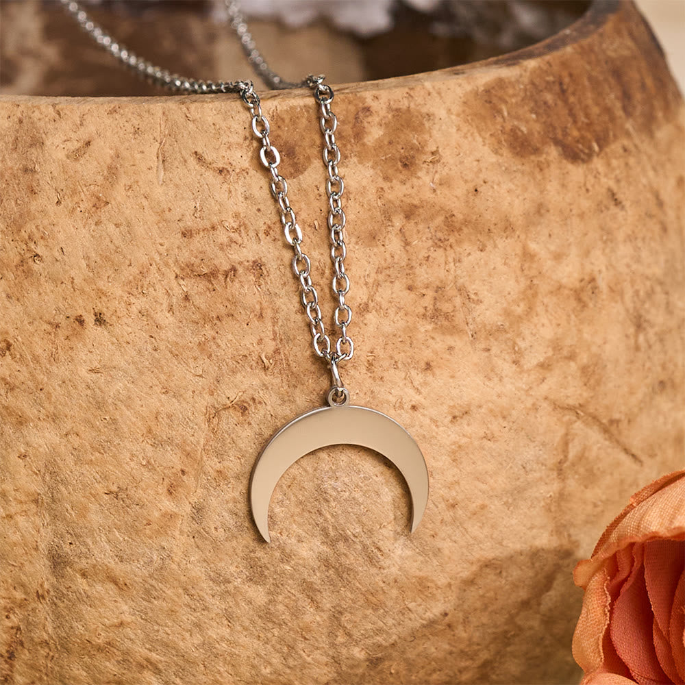 HilalHaven "Lunar Simplicity" Sleek Crescent Pendant Necklace - image 9