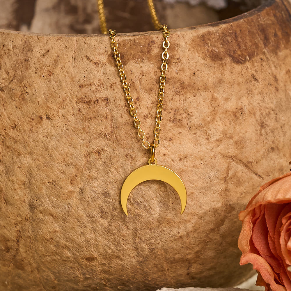 HilalHaven "Lunar Simplicity" Sleek Crescent Pendant Necklace - image 1