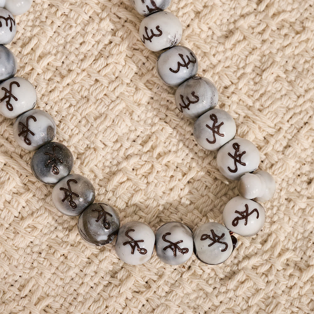 HilalHaven Marbled Inscriptions Handcrafted 33 Beads Tasbiih - image 8