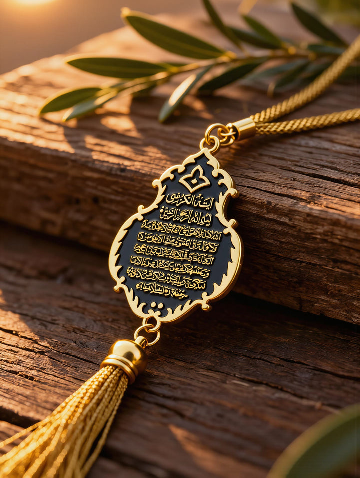 HilalHaven Wander Safeguard Pendant Arch Silhouette Dua for Travel Car Pendant - Black - image 4