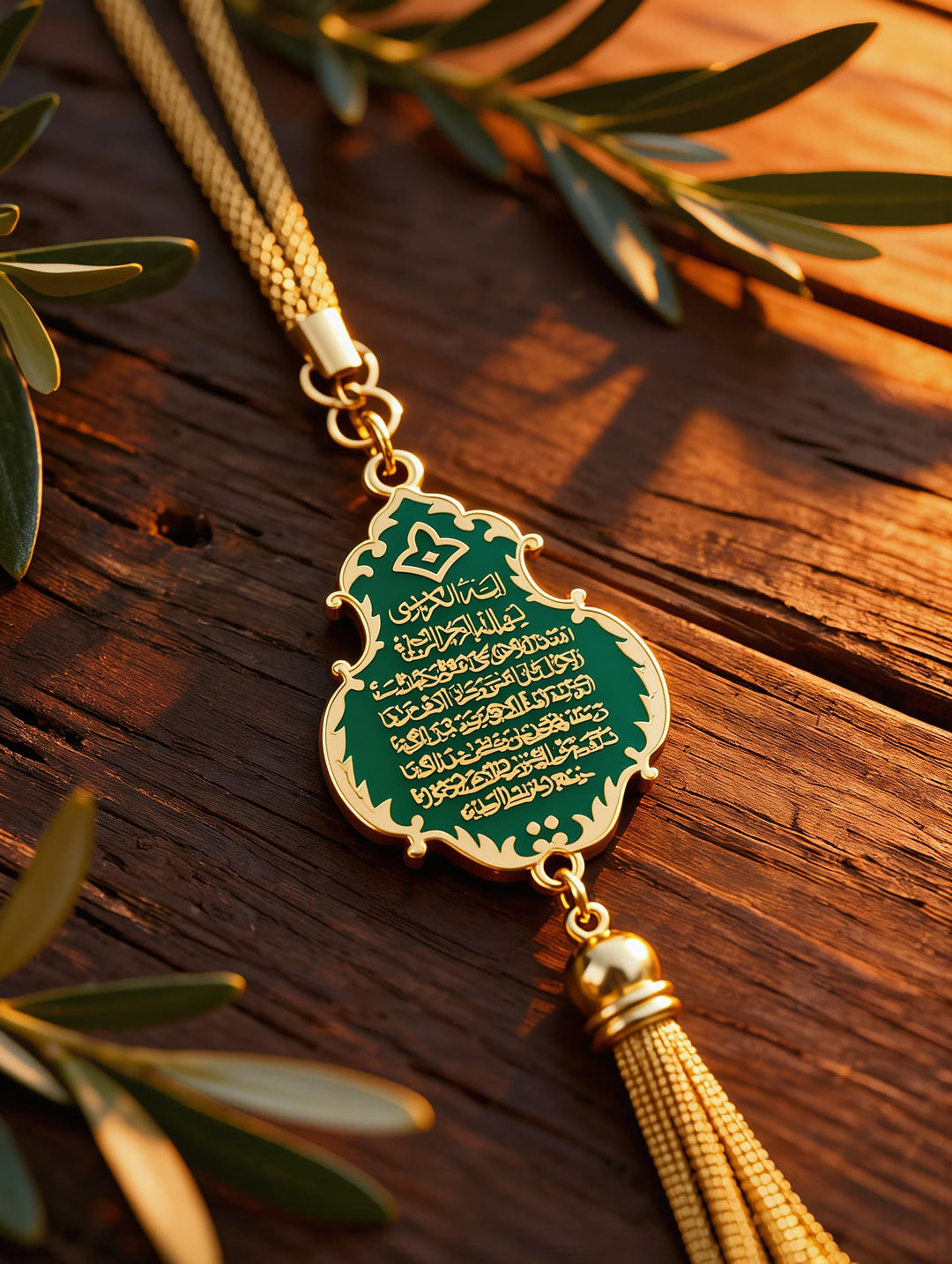 HilalHaven Wander Safeguard Pendant Arch Silhouette Dua for Travel Car Pendant - Green - image 2