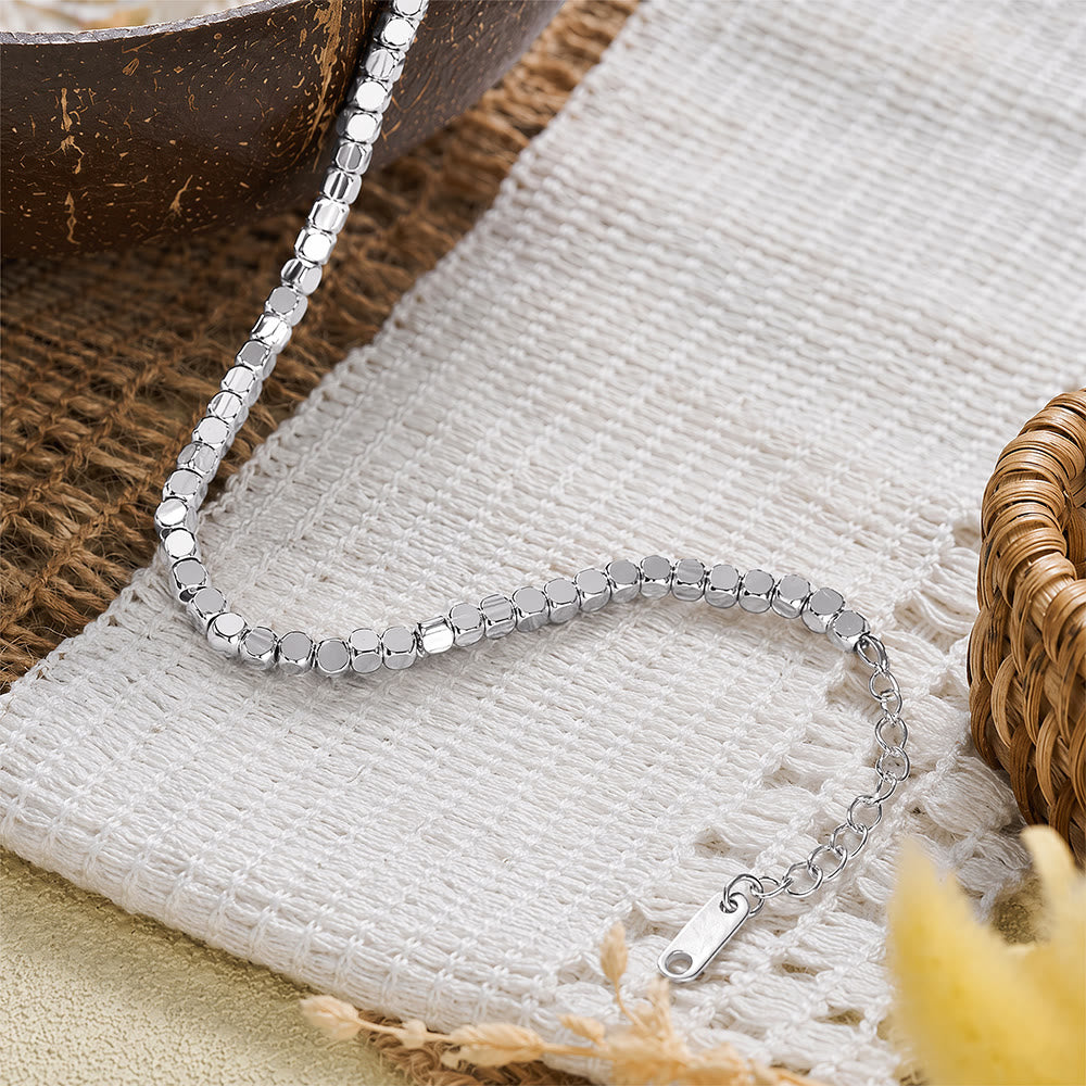 ：HilalHaven Even Geometric Cadence Segment Cube Beaded Bracelet - image 5