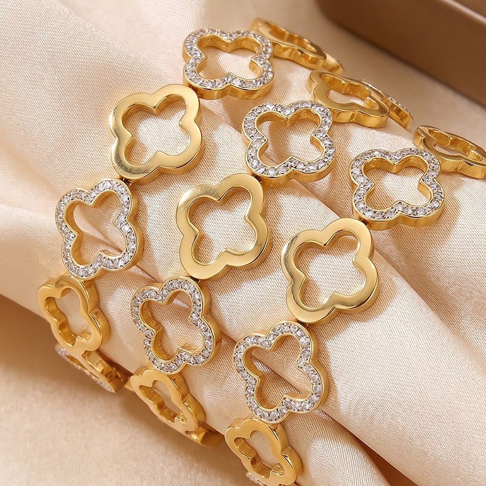 HilalHaven Fourfold Symmetrical Bloom Quatrefoil Assorted Bracelet Series - image 7