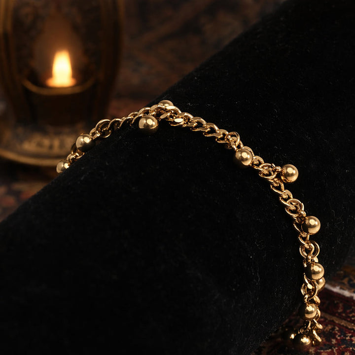 HilalHaven Sequential Sphere Rhythm Dangling Bead Chain Bracelet - image 3