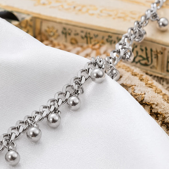 HilalHaven Sequential Sphere Rhythm Dangling Bead Chain Bracelet - image 6