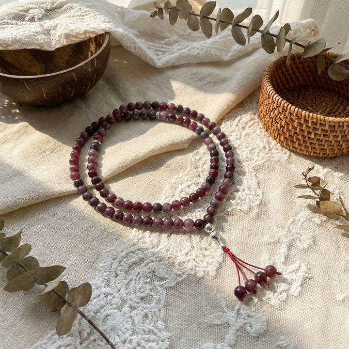 HilalHaven Translucent Spherical Contemplation Handcrafted Glass Tassel 99 Bead Tasbih - Dark Brown - image 4