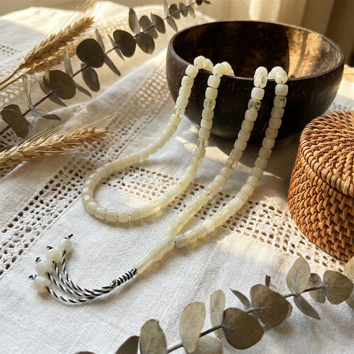 HilalHaven Slender Rhythmic Spire Hand-Tied Meditation 99 Bar Beads Tasbih - image 3