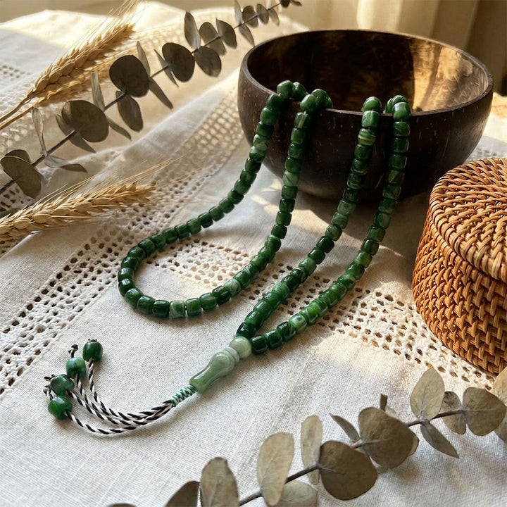 HilalHaven Slender Rhythmic Spire Hand-Tied Meditation 99 Bar Beads Tasbih - image 5