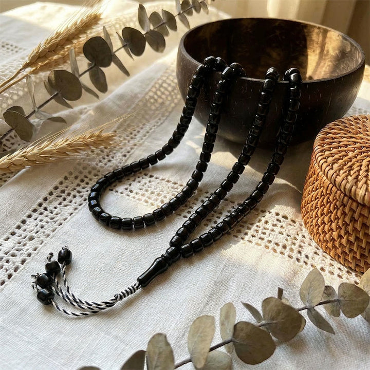 HilalHaven Slender Rhythmic Spire Hand-Tied Meditation 99 Bar Beads Tasbih - image 7