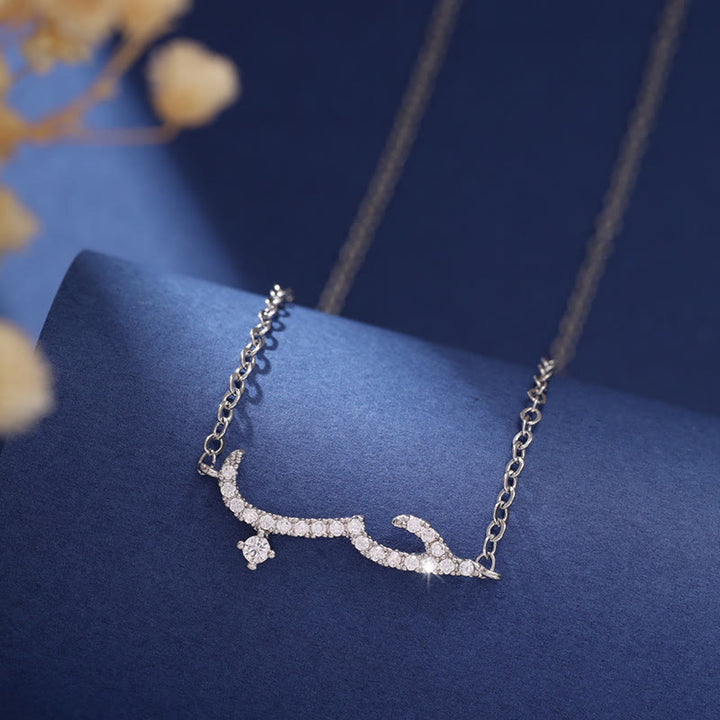 HilalHaven Radiant Hubb Love Crystal Calligraphy Pendant Necklace - image 0