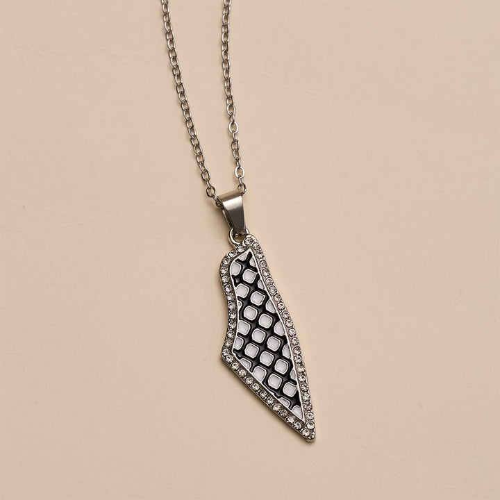 FREE Today: Homeland Weave Silhouette Palestine Keffiyeh Lattice Heritage Contour Pendant Necklace - image 8