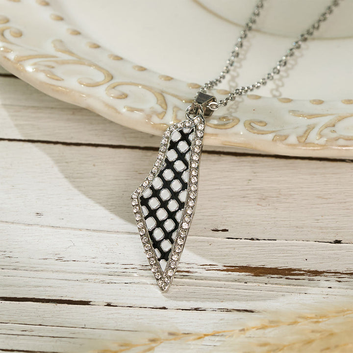 FREE Today: Homeland Weave Silhouette Palestine Keffiyeh Lattice Heritage Contour Pendant Necklace - image 6