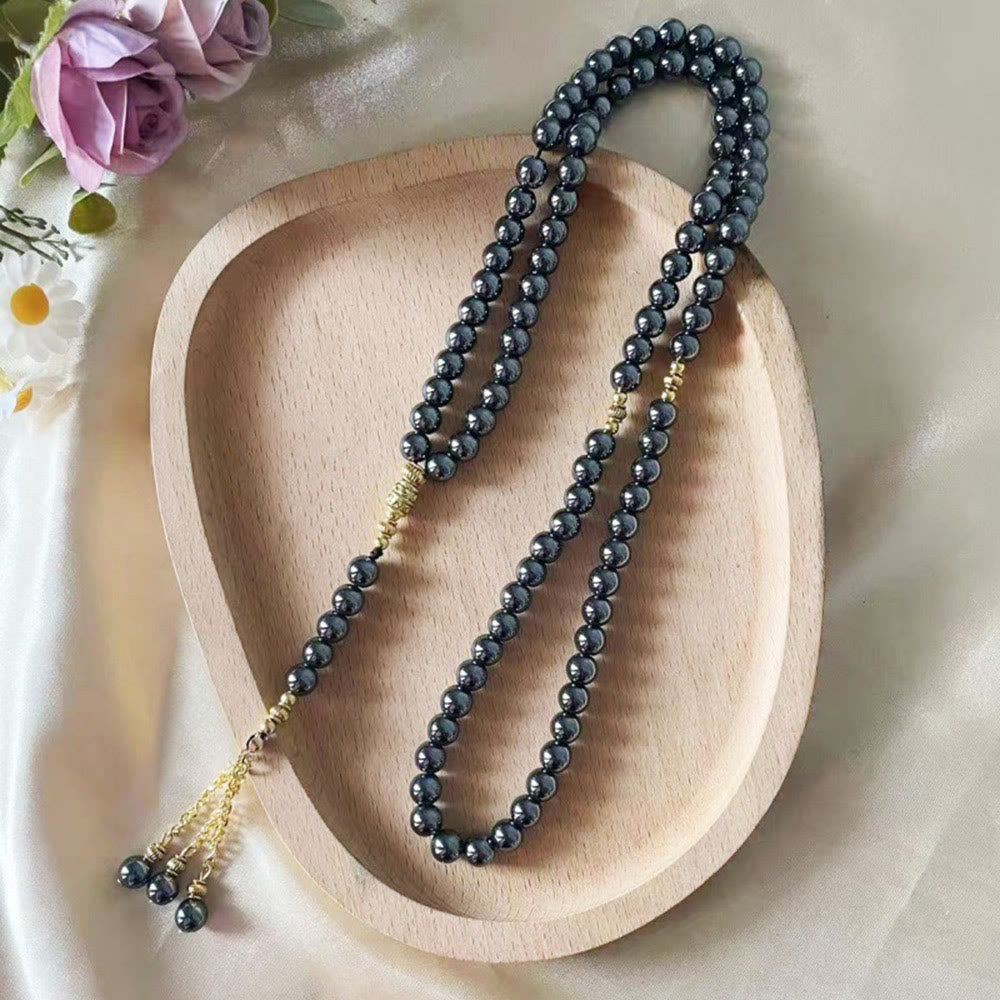HilalHaven Sleek Circular Equilibrium Handcrafted Consistent-Gloss 99 Beads Tasbih - image 3
