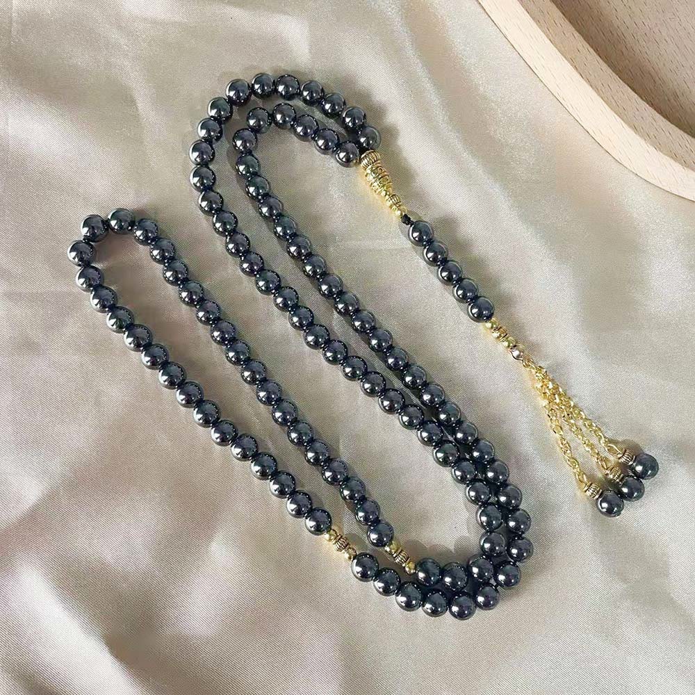 HilalHaven Sleek Circular Equilibrium Handcrafted Consistent-Gloss 99 Beads Tasbih - image 1