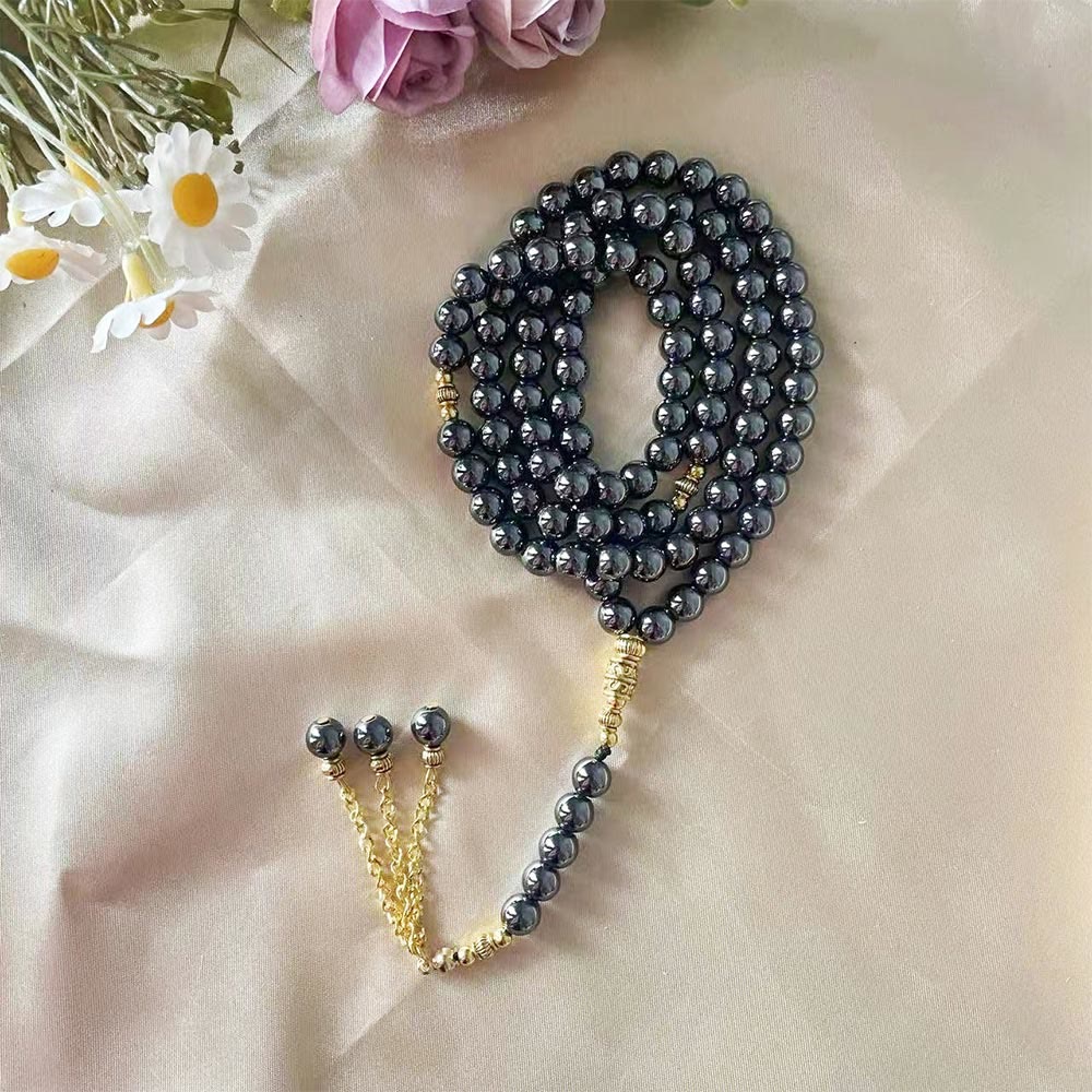 HilalHaven Sleek Circular Equilibrium Handcrafted Consistent-Gloss 99 Beads Tasbih - image 2