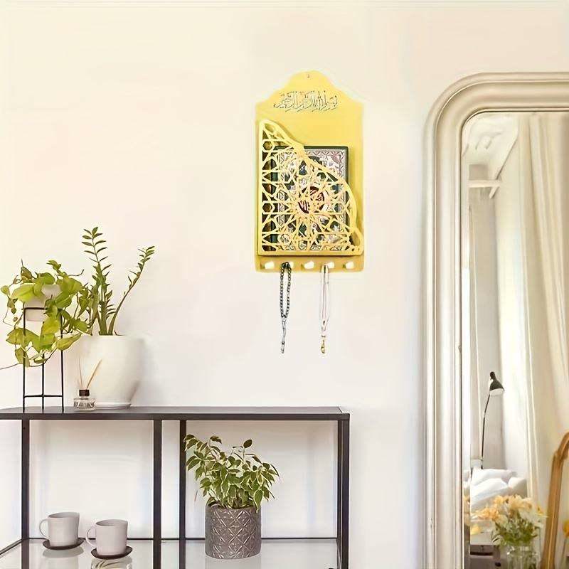 HilalHaven Interwoven Pattern Script Basmala Profile Laser Cut Iron Key Holder - image 1