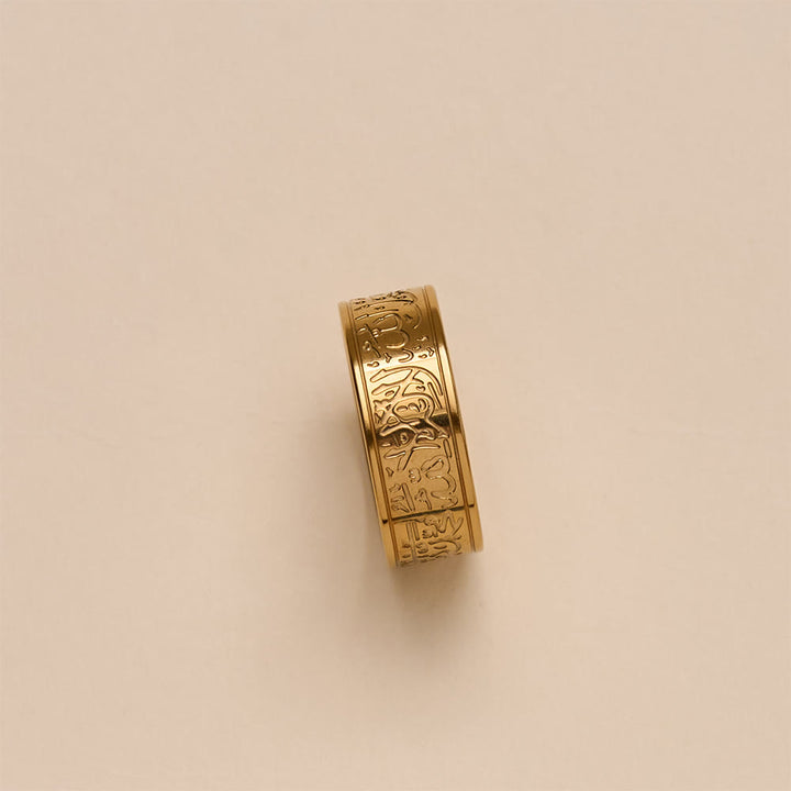 HilalHaven Devotion Shahada Engraved Spinner Ring — Polished Titanium Steel - image 19