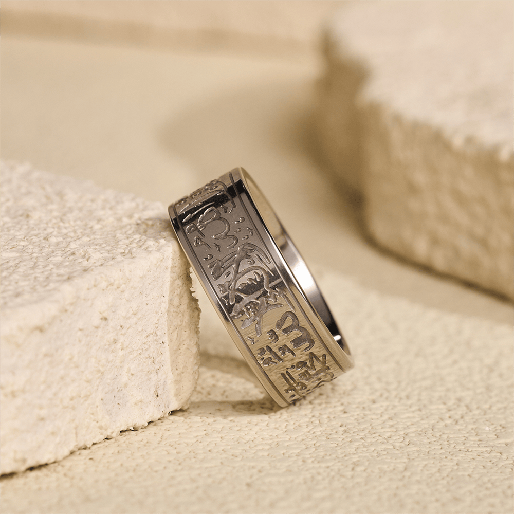 FREE Today: Devotion Shahada Engraved Spinner Ring — Polished Titanium Steel - image 13