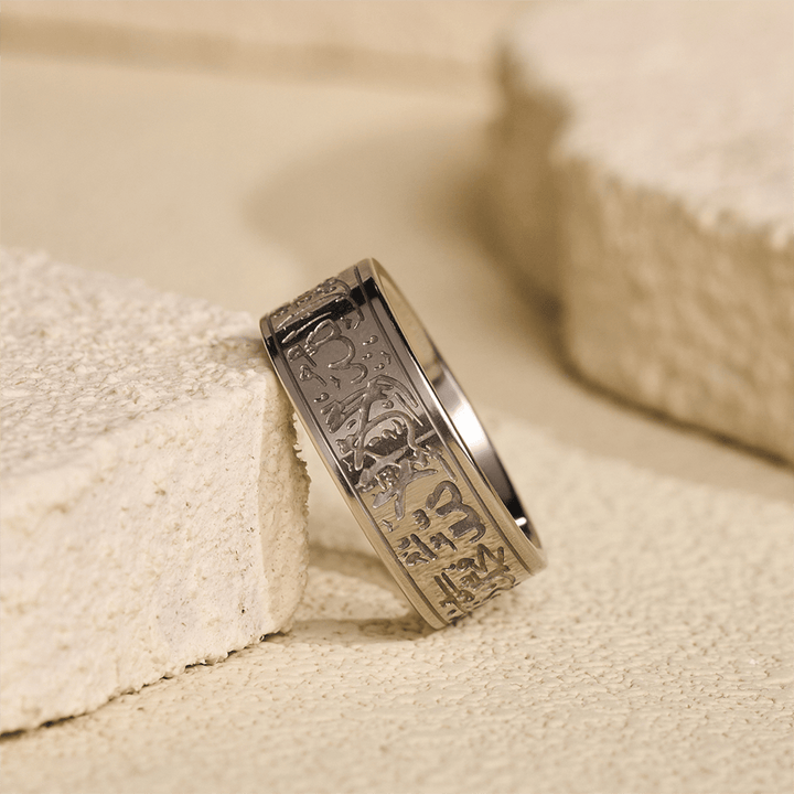 FREE Today: Devotion Shahada Engraved Spinner Ring — Polished Titanium Steel - image 13