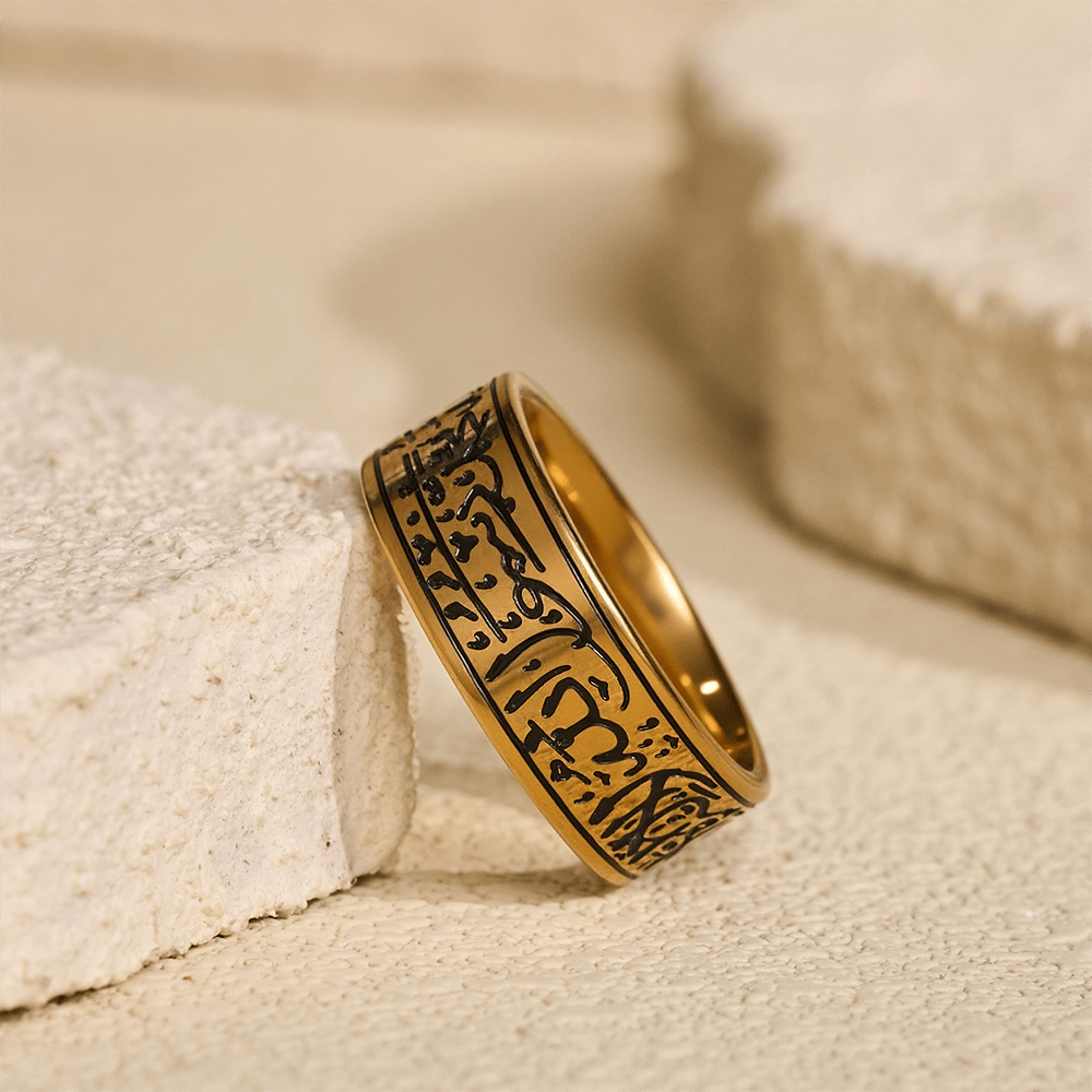 FREE Today: Devotion Shahada Engraved Spinner Ring — Polished Titanium Steel - image 8