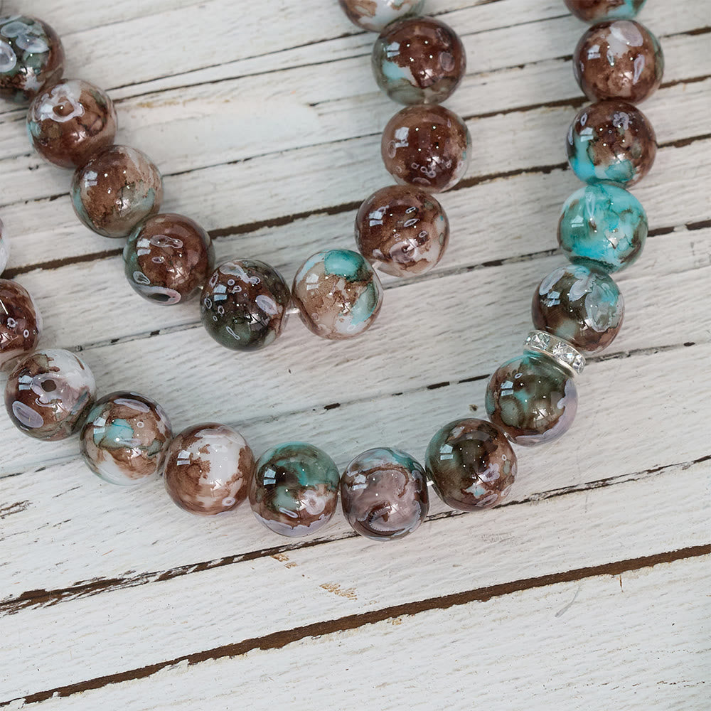 HilalHaven Marbled Globe  Handcrafted Glass Minimal 33 Beads Tasbih  - image 8
