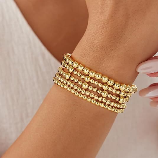 HilalHaven Stackable Detailed Band Bracelet Set Polished Stainless‑Steel Multi‑Design Minimal Bracelet - image 0